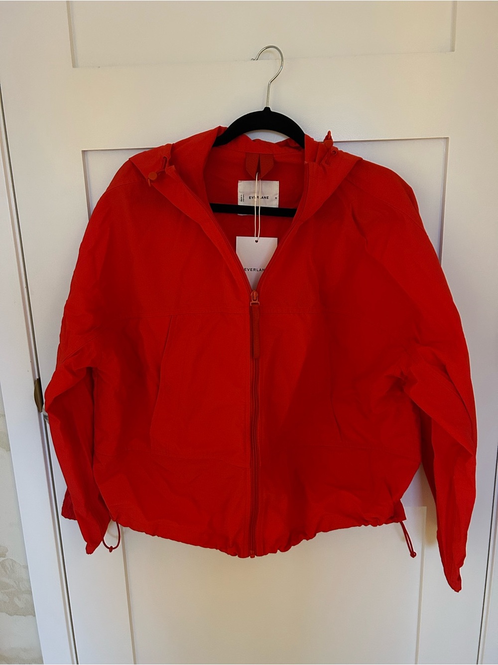 Everlane Bright Red Hooded Windbreaker